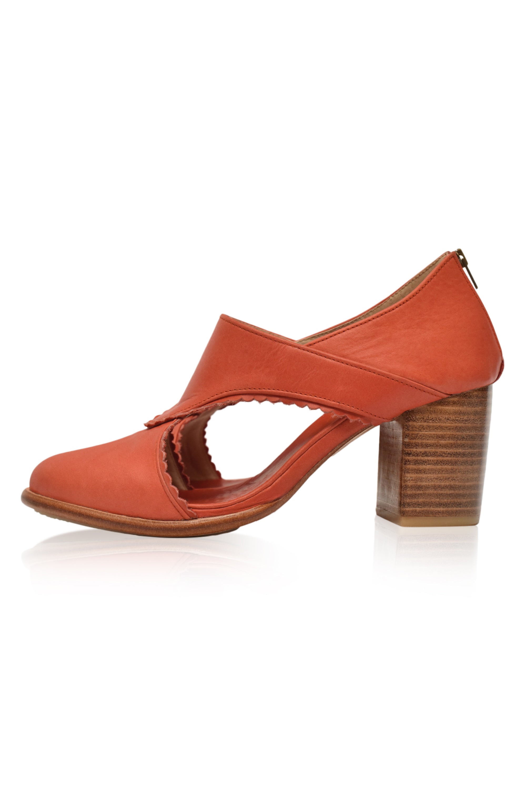Rain Kiss Leather Heel Booties