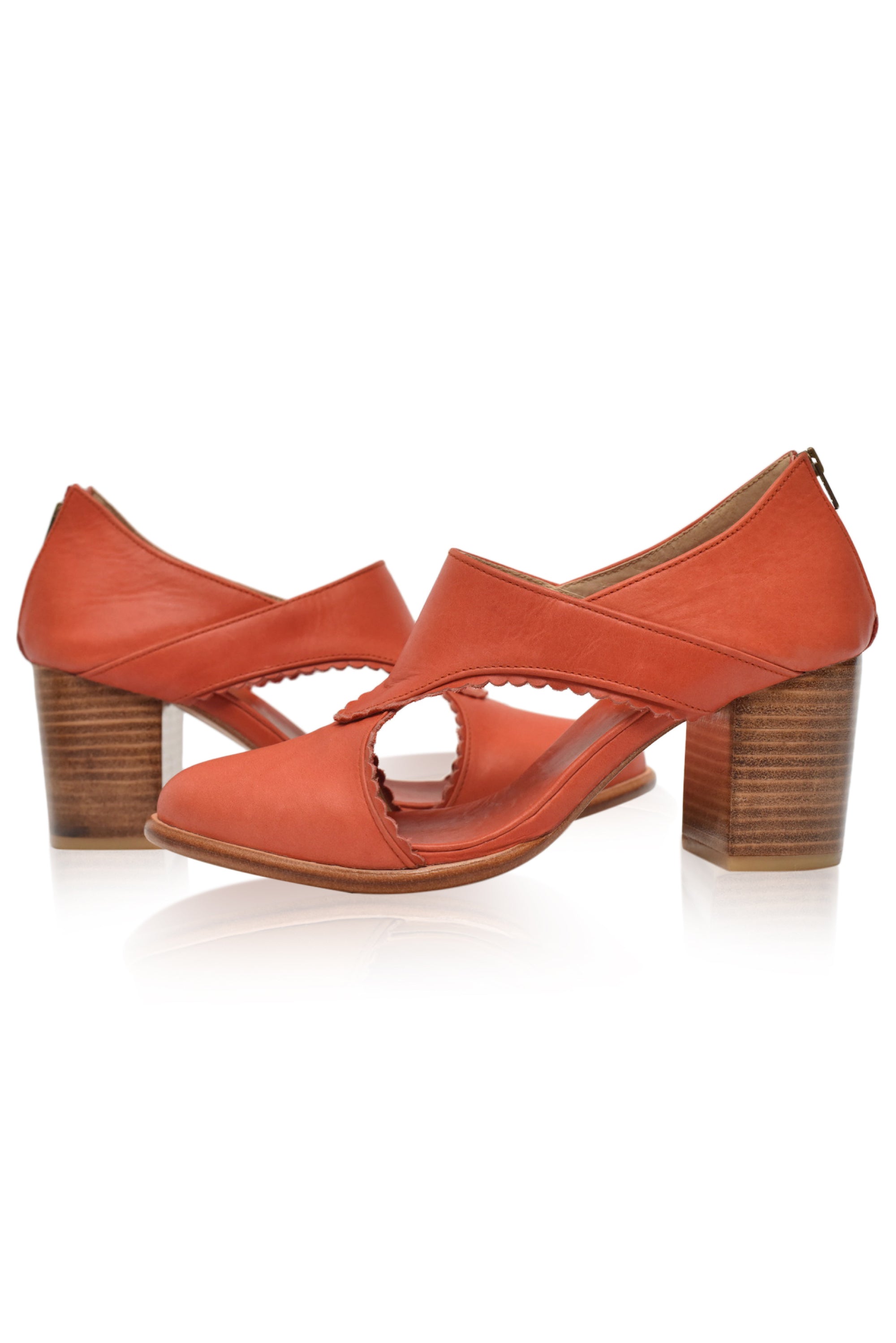 Rain Kiss Leather Heel Booties