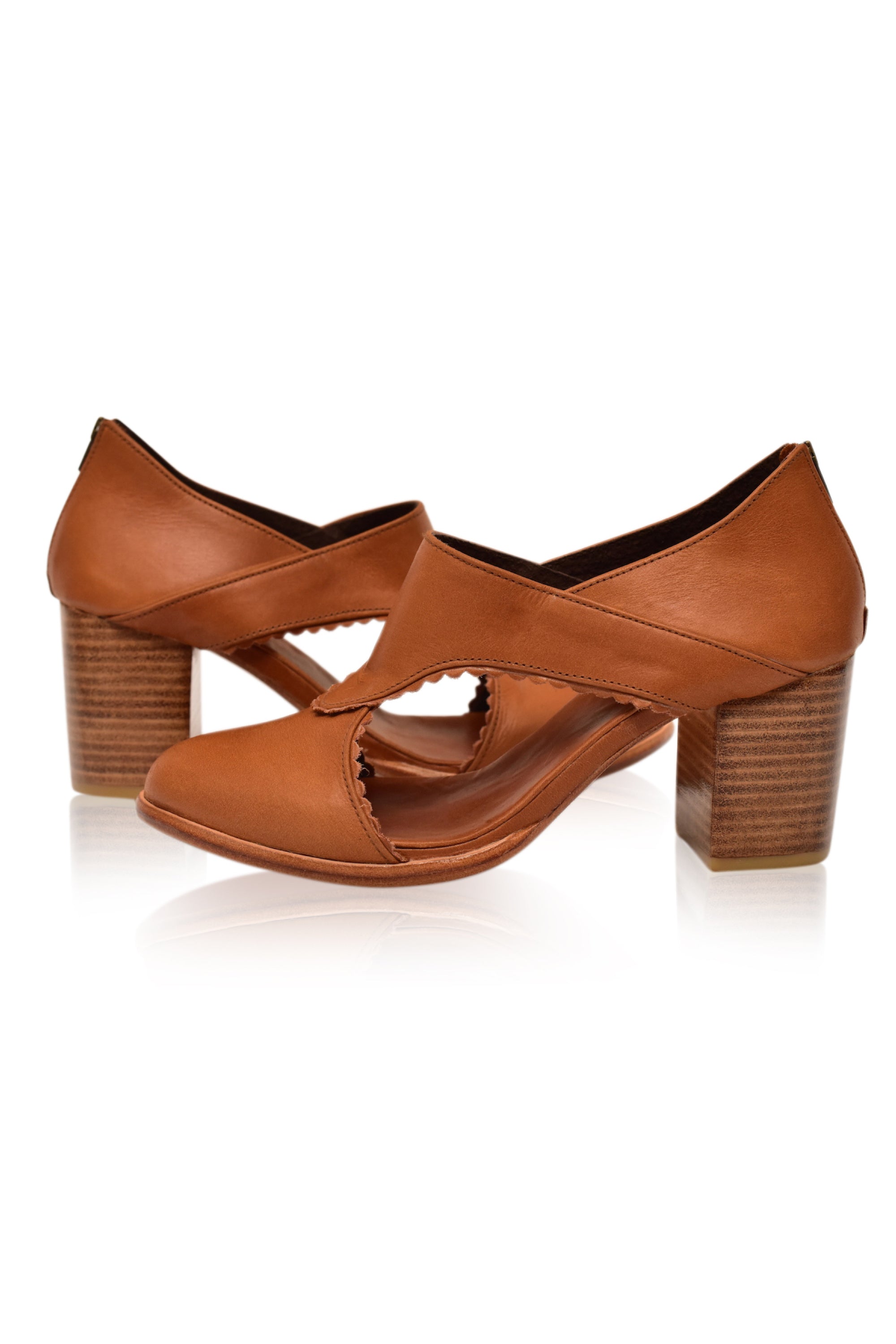 Rain Kiss Leather Heel Booties