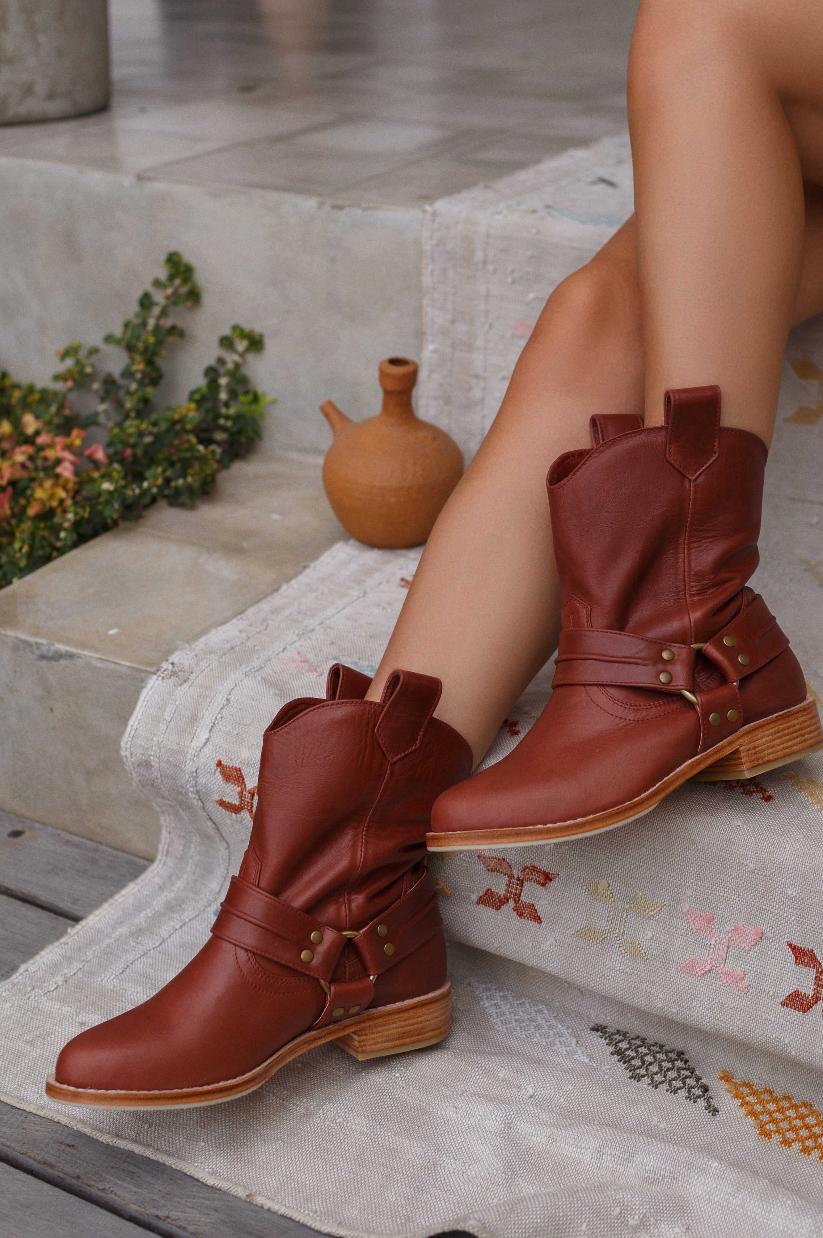 Cali Pull-On Leather Boots