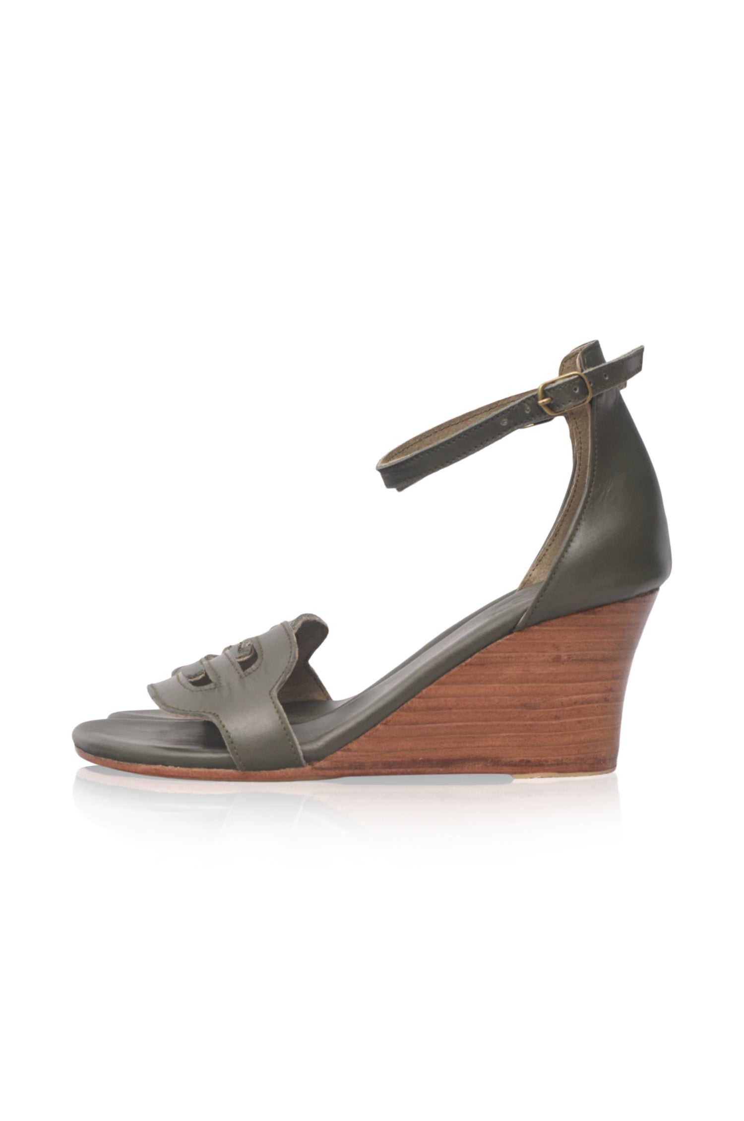 Como Wooden Wedge Sandals