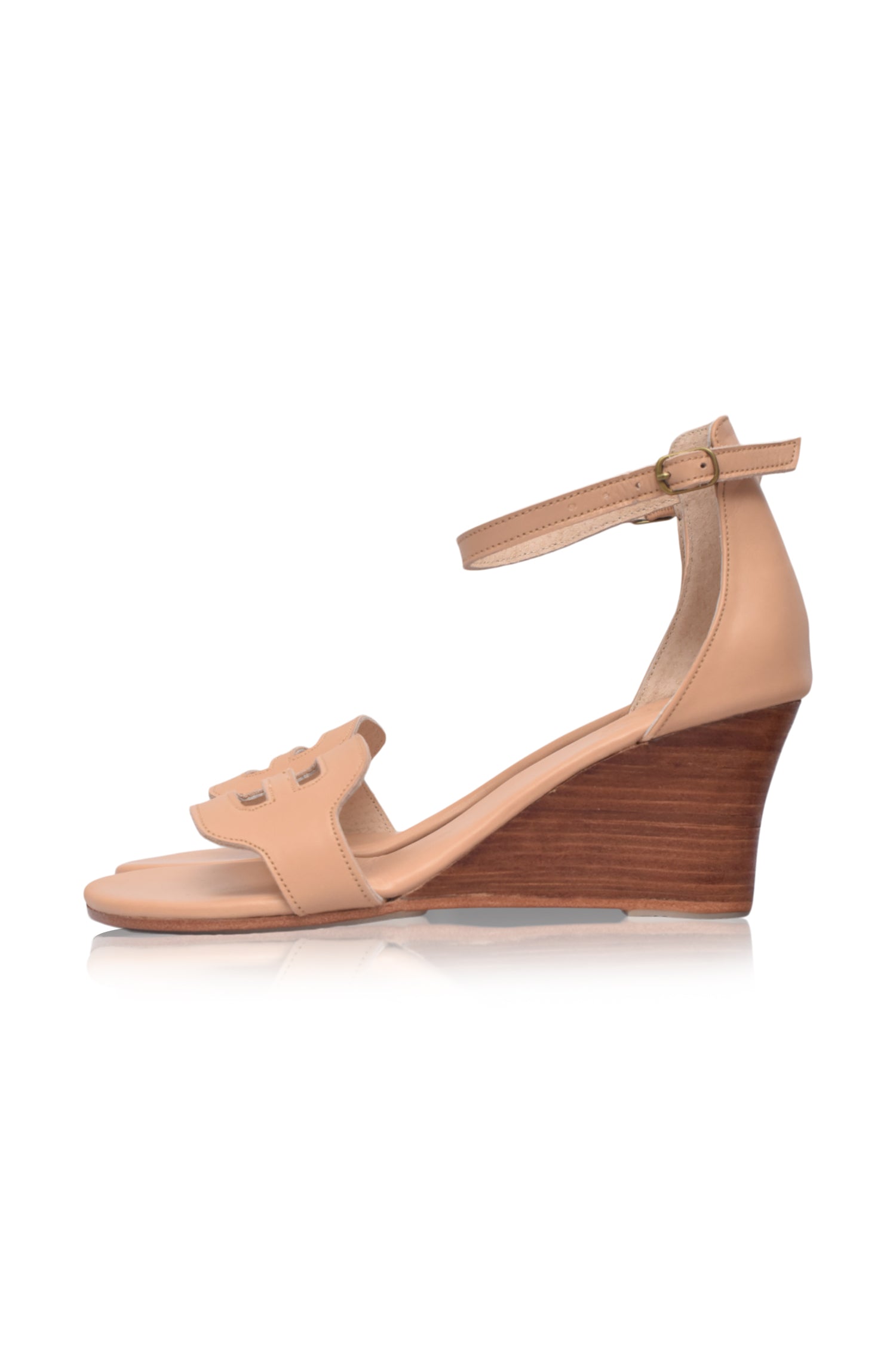 Como Wooden Wedge Sandals