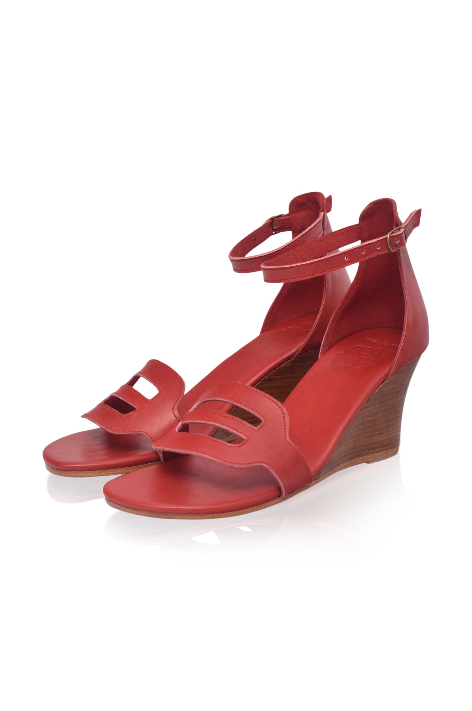 Como Wooden Wedge Sandals