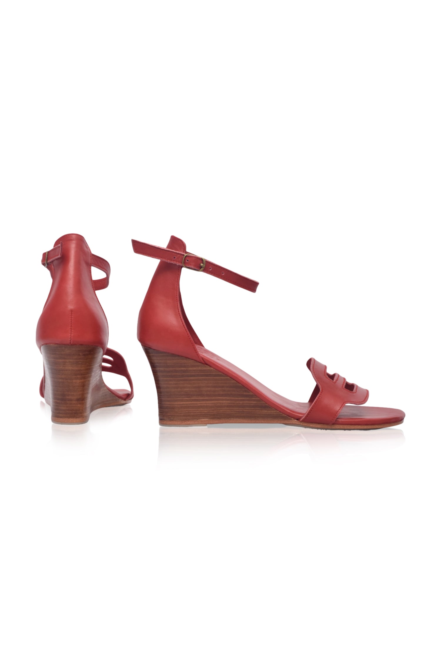 Como Wooden Wedge Sandals