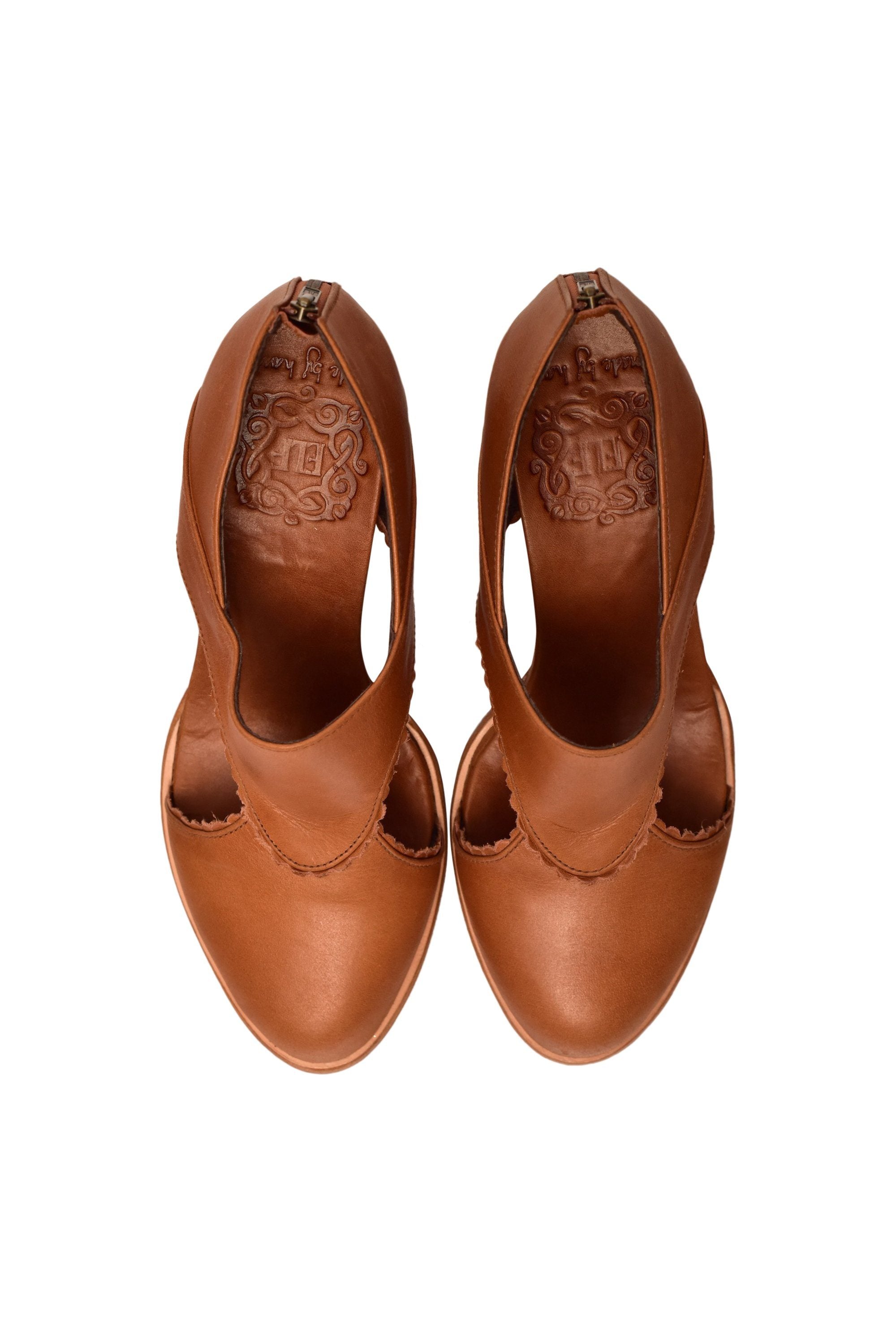 Rain Kiss Leather Heel Booties