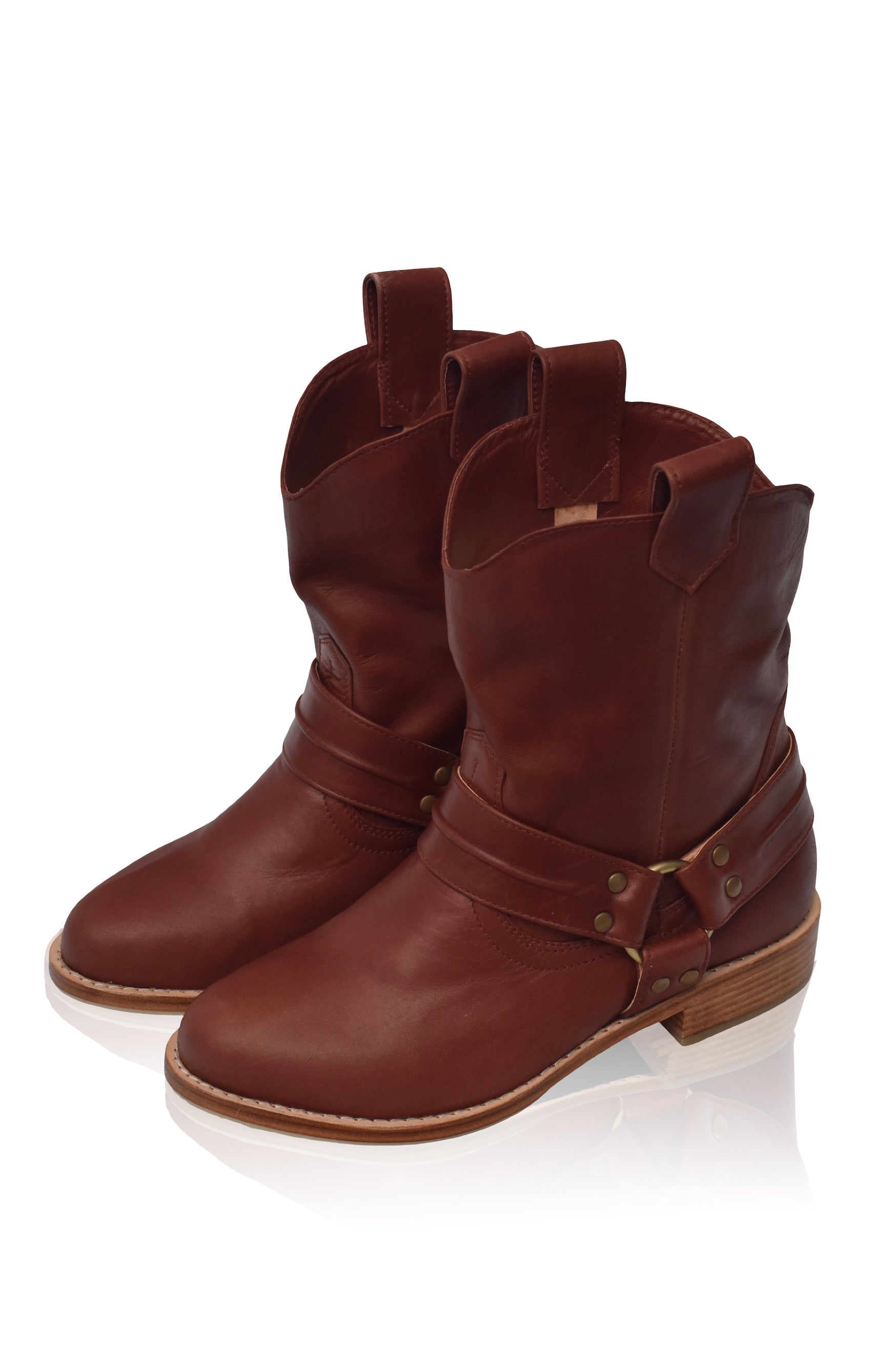 Cali Pull-On Leather Boots