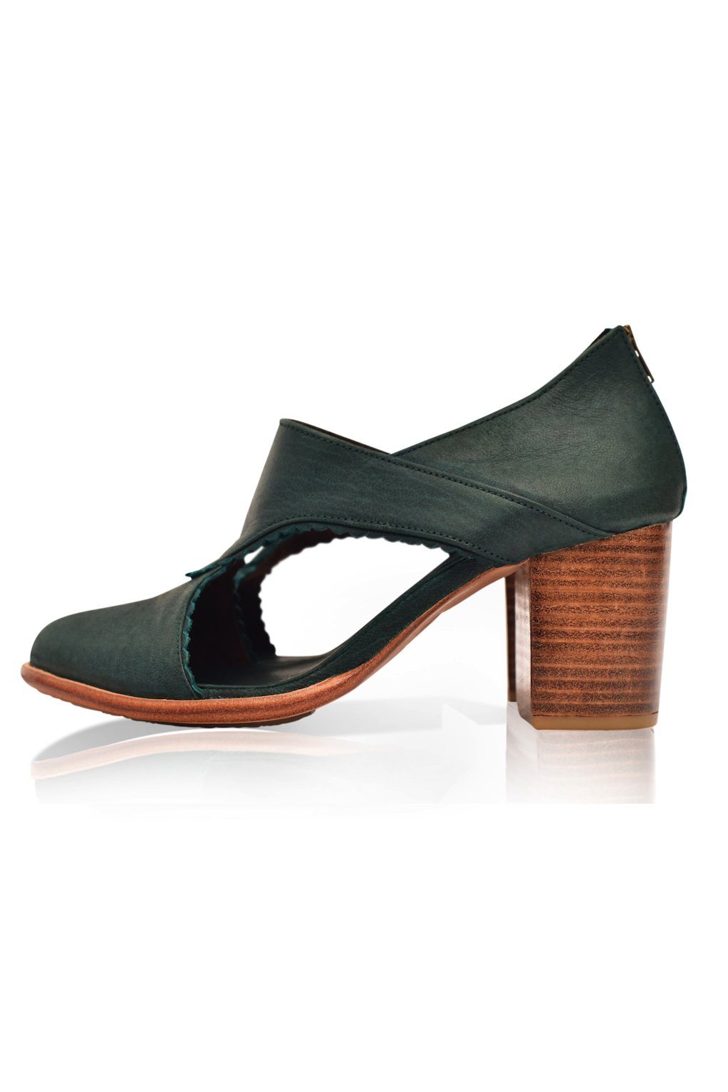 Rain Kiss Leather Heel Booties
