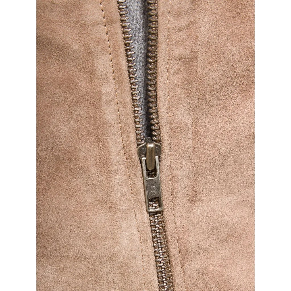 MEN SAND SUEDE BOMBER JACKET BIRDSALL