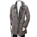MEN GREY SHEEPSKIN SHEARLING COAT ELLISBURG
