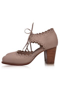 Dance Queen Scalloped Leather Heels