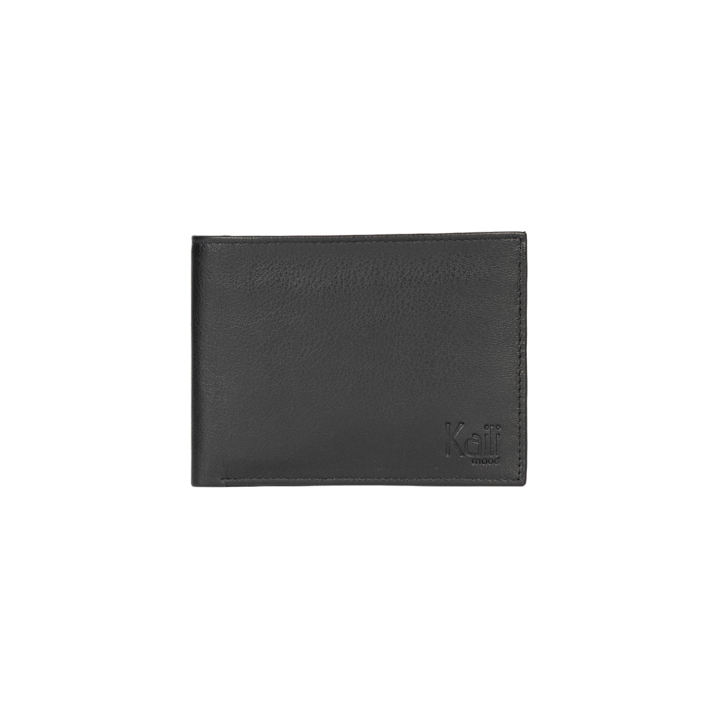 K11403AB | Men's wallet in genuine full-grain leather, with light grain. Black color. Pocket p/coins. Size when closed: cm 12.5 x 9.3 x 1. Packaging: hard bottom/cover Gift Box