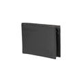 K11403AB | Men's wallet in genuine full-grain leather, with light grain. Black color. Pocket p/coins. Size when closed: cm 12.5 x 9.3 x 1. Packaging: hard bottom/cover Gift Box