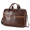 NNEDSZ Brown Men's Genuine Leather Briefcase - Classic Business Messenger Bag