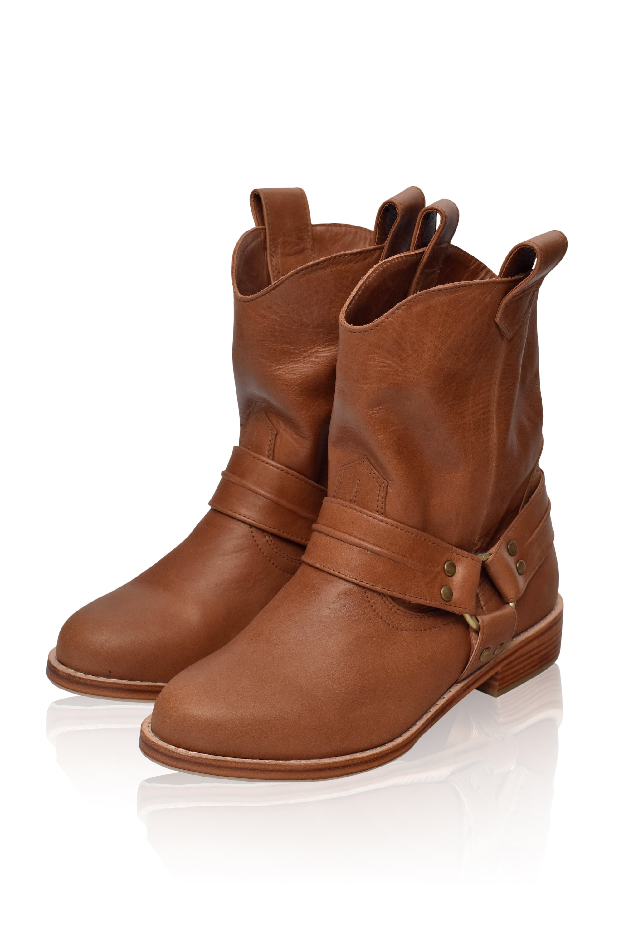 Cali Pull-On Leather Boots