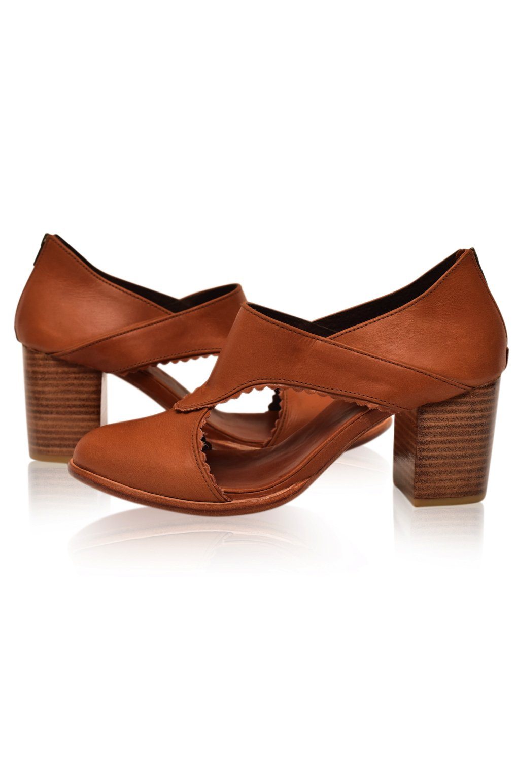 Rain Kiss Leather Heel Booties