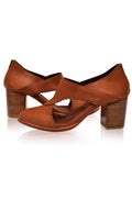 Rain Kiss Leather Heel Booties