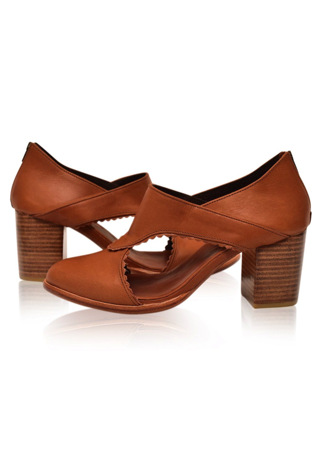 Rain Kiss Leather Heel Booties