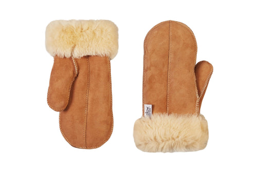 Adult Natural Sheepskin Gloves - Beige - NaimLeather