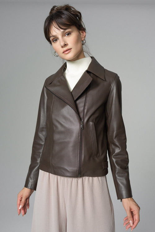 Chocolate Genuine Leather Jacket - NaimLeather
