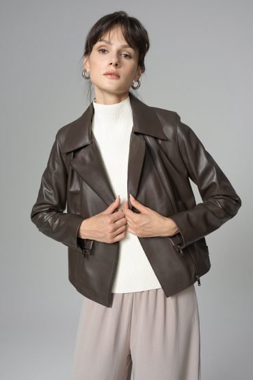 Chocolate Genuine Leather Jacket - NaimLeather