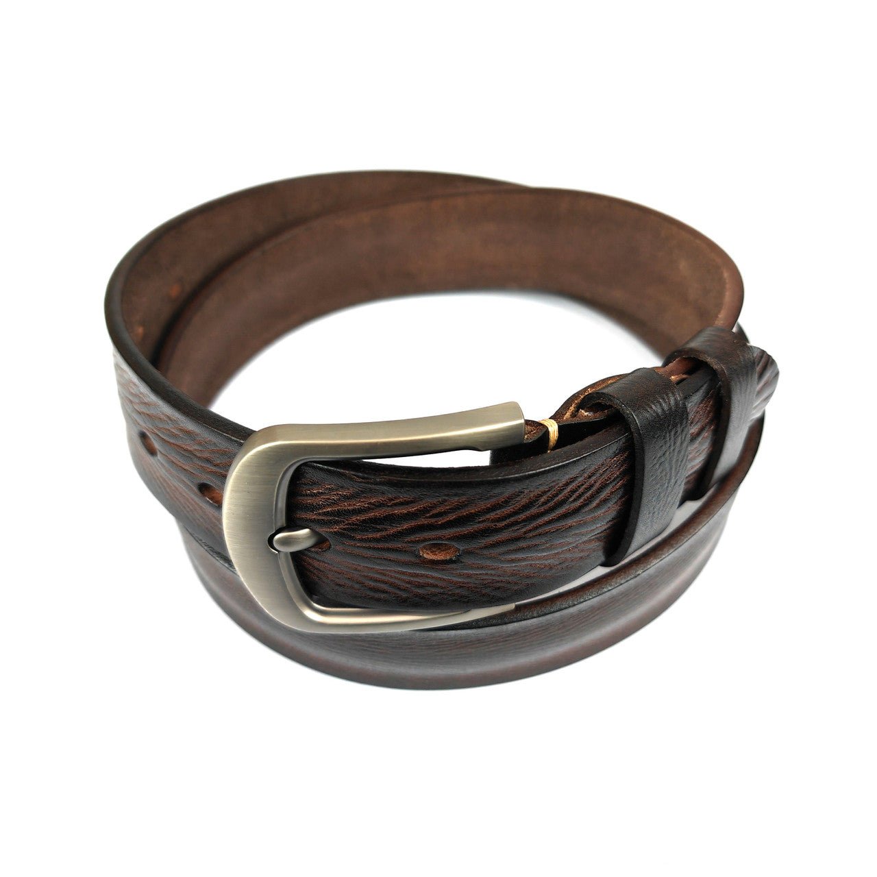 Classic Men's Dark Brown Genuine Leather Belt - NaimLeather