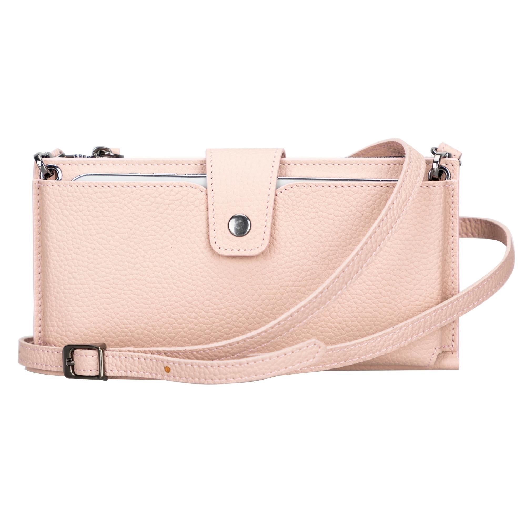Kaycee Leather Women's Cell Phone Wallet with Strap - NaimLeather