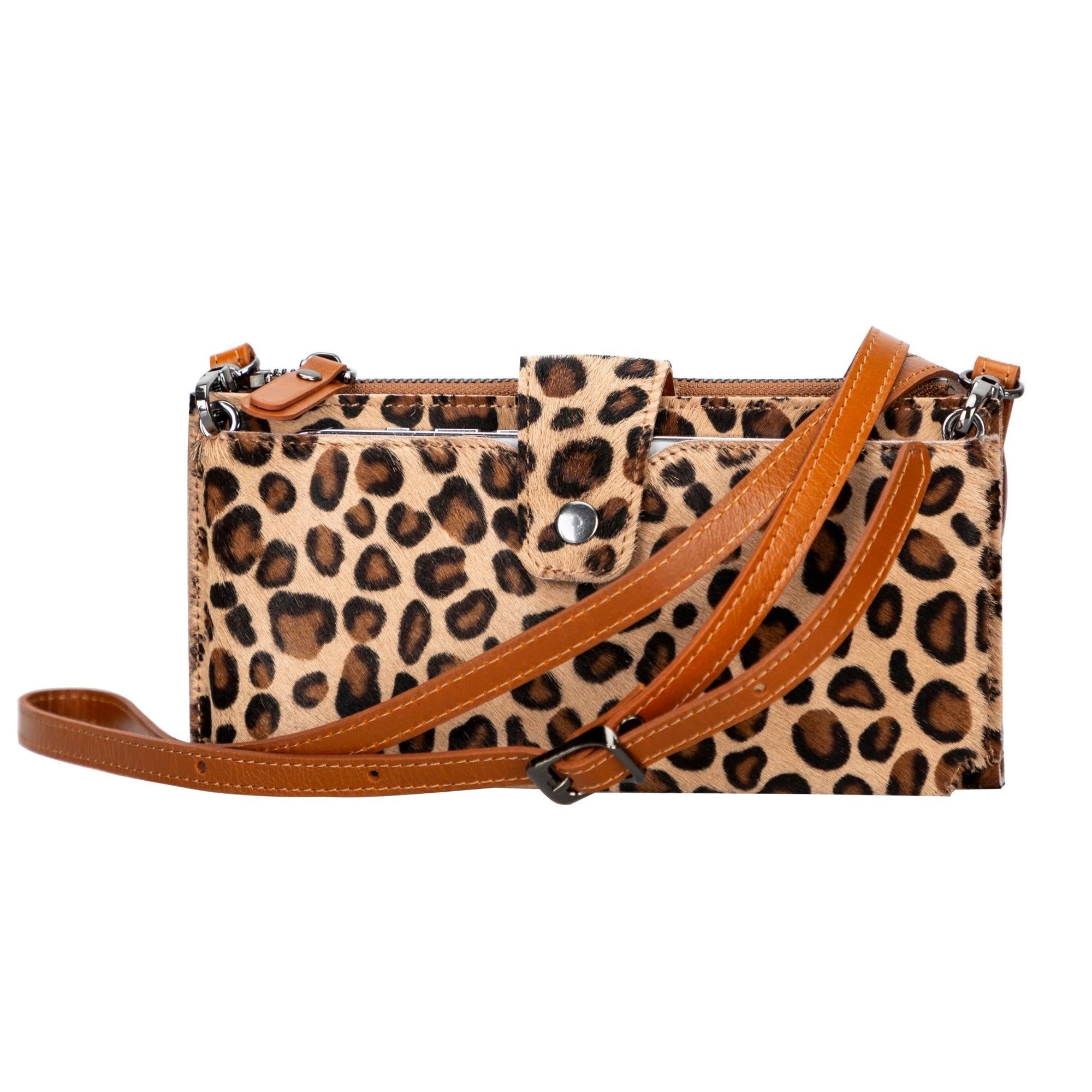 Kaycee Leather Women's Cell Phone Wallet with Strap - NaimLeather