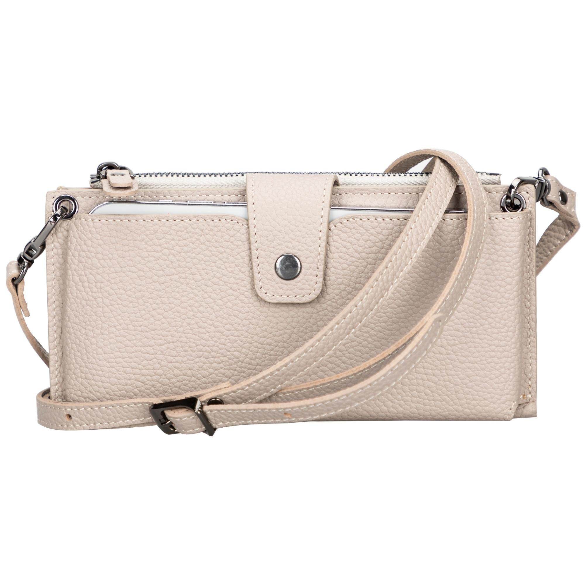 Kaycee Leather Women's Cell Phone Wallet with Strap - NaimLeather