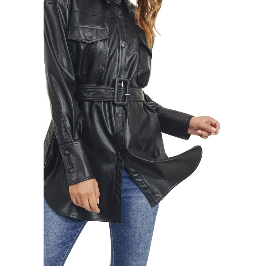 Marianne Womens Classy Genuine Leather Coat - NaimLeather