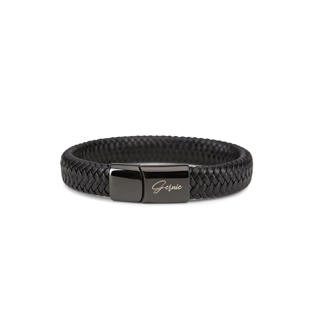 Men's Genuine Braided Leather Berkeley Bracelet - NaimLeather