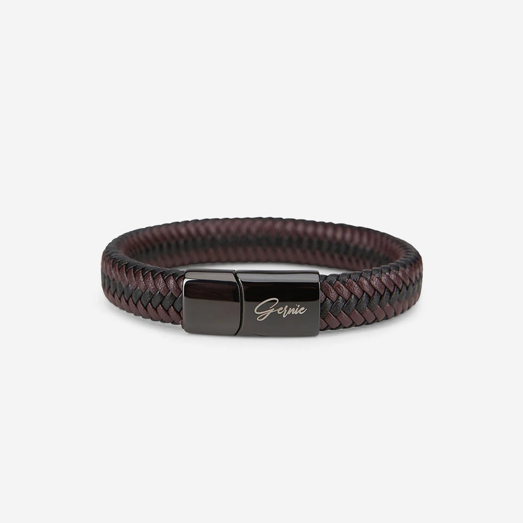 Men's Genuine Braided Leather Berkeley Bracelet - NaimLeather