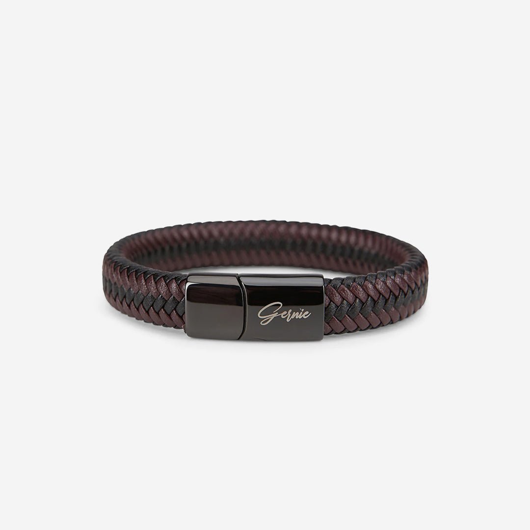 Men's Genuine Braided Leather Berkeley Bracelet - NaimLeather