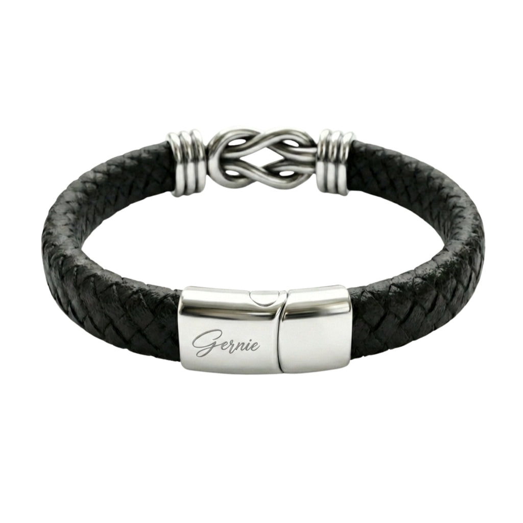 Men's Genuine Braided Leather Kensington Bracelet - NaimLeather
