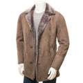 MENS TAUPE SHEEP SHEARLING COAT GHENT - S