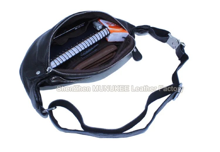 NNEOBA Genuine Leather Waist Bag - NaimLeather