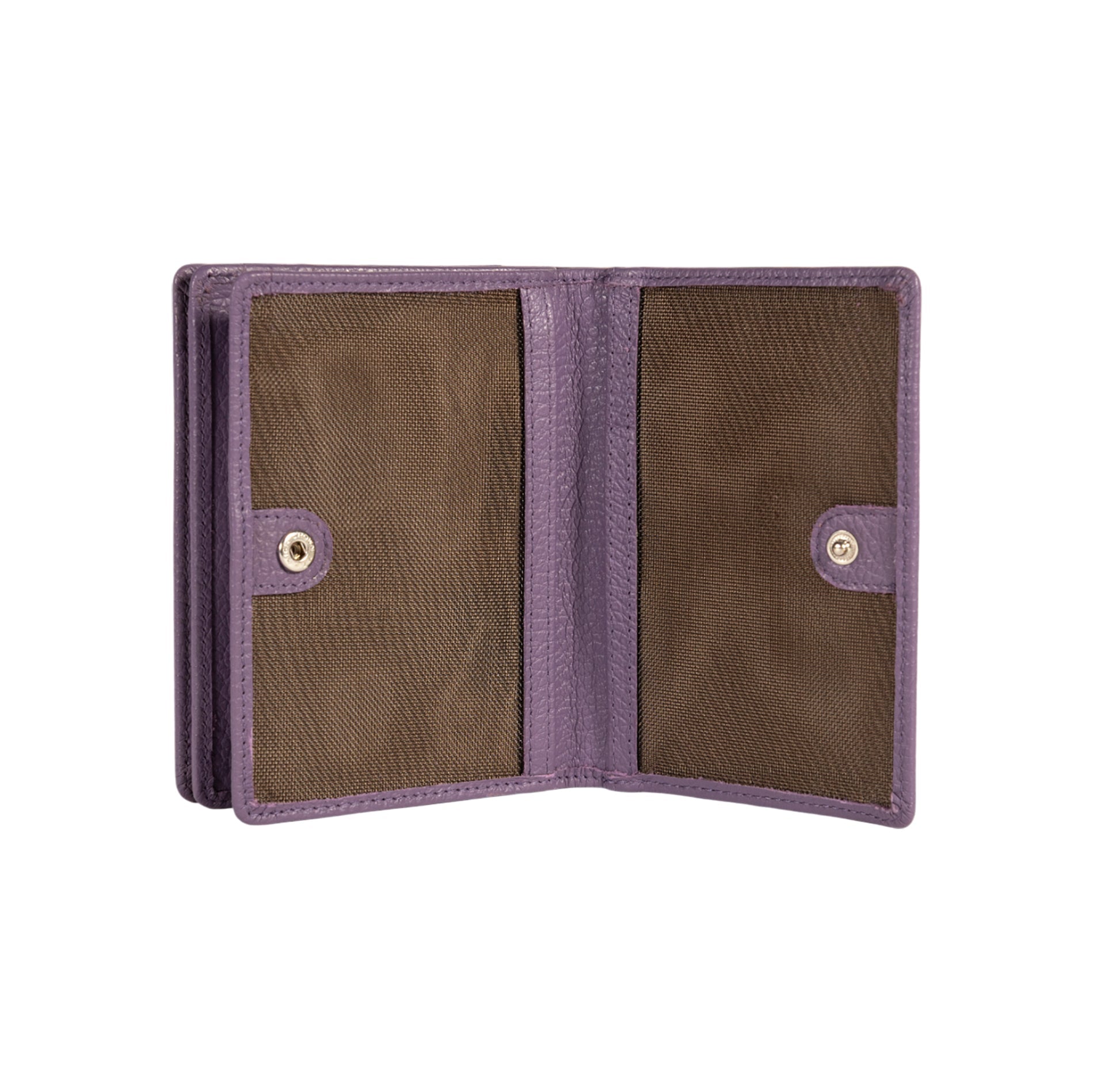 RB1080SY | Portafogli Donna Made in Italy in Vera Pelle grana Dollaro. Colore Viola. Dimensioni (da chiuso): cm 13 x 9 x 2,5 - NaimLeather