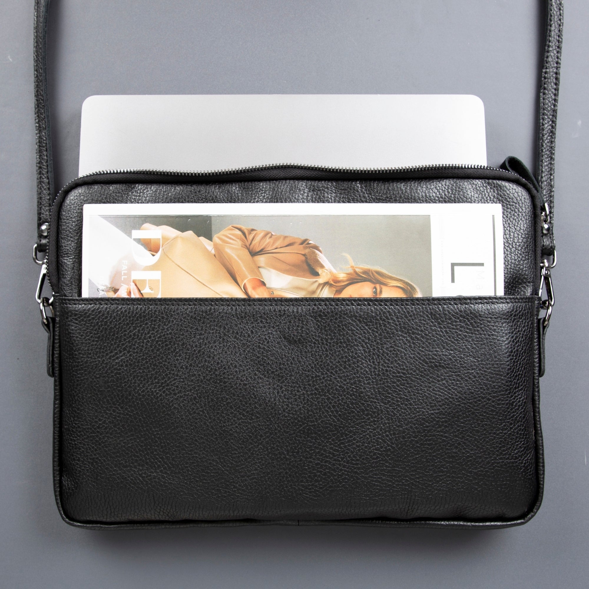 Seward Leather Laptop Bag with Shoulder Strap - MacBook Sleeve 14" & 16" - NaimLeather