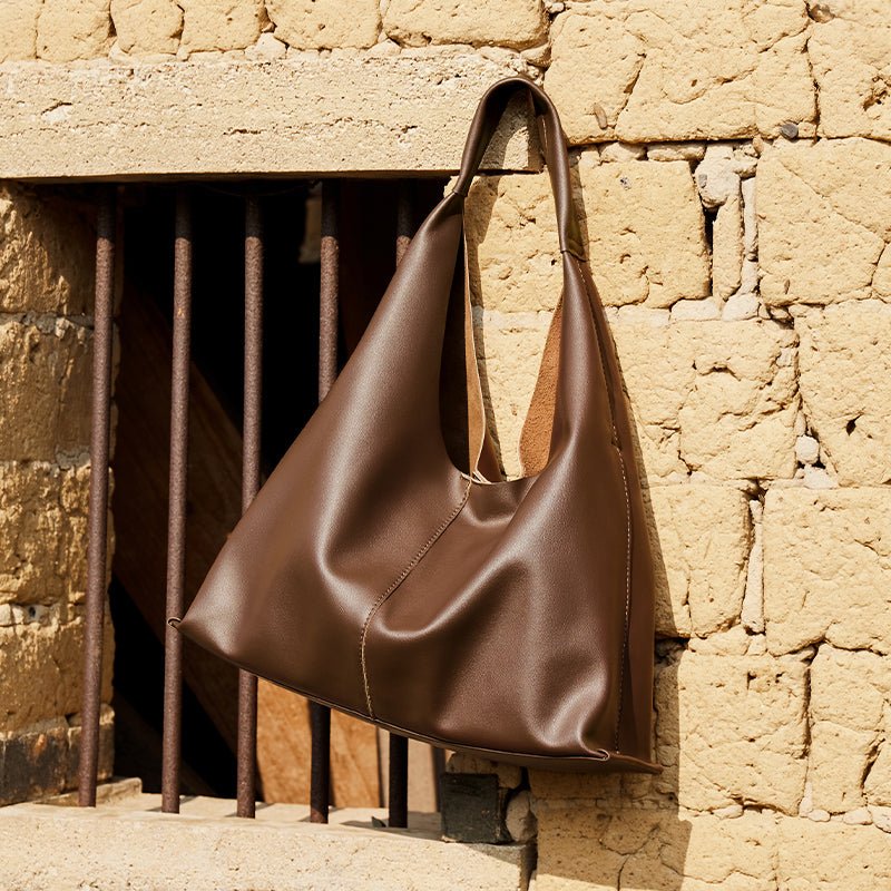 Soft Slouch Genuine Leather Oversized Tote Bag