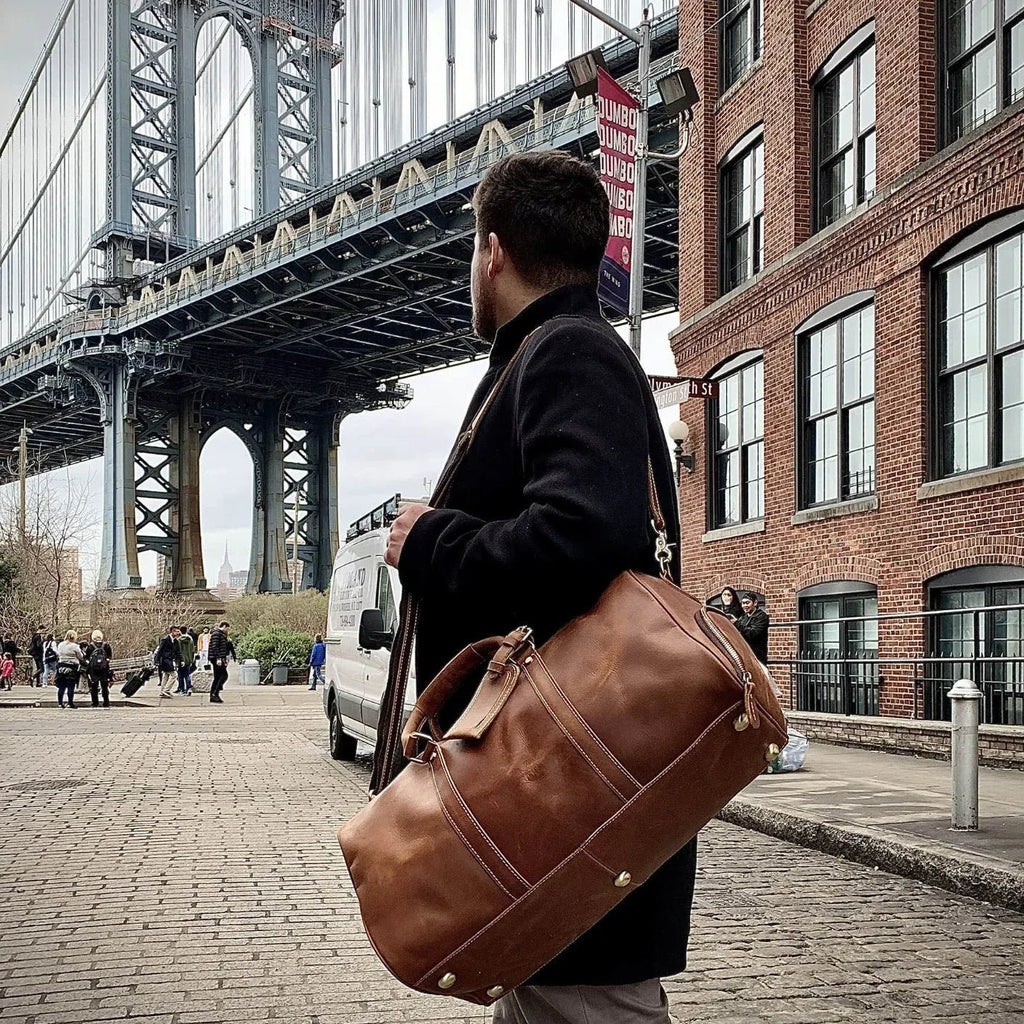 The Dagny Weekender | Large Leather Duffle Bag - NaimLeather