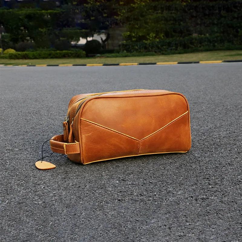 The Nomad Toiletry Bag | Genuine Leather Travel Toiletry Bag - NaimLeather