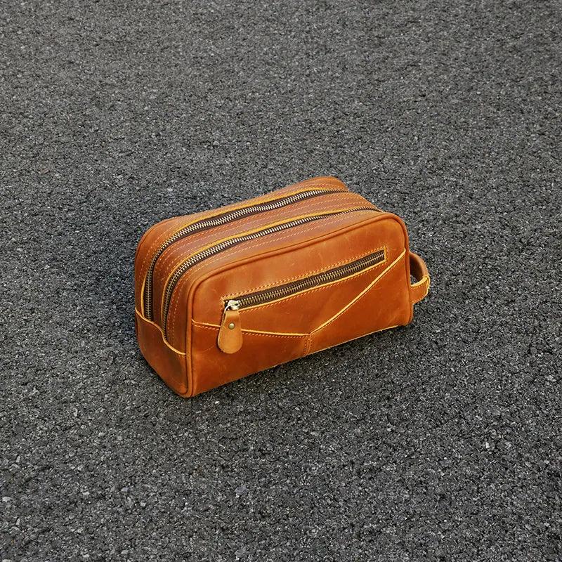 The Nomad Toiletry Bag | Genuine Leather Travel Toiletry Bag - NaimLeather