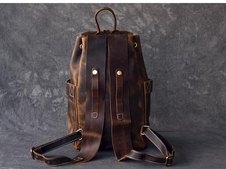 The Olaf Rucksack | Vintage Leather Travel Backpack - NaimLeather