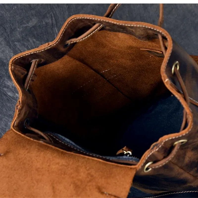 The Olaf Rucksack | Vintage Leather Travel Backpack - NaimLeather