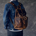 The Olaf Rucksack | Vintage Leather Travel Backpack - NaimLeather